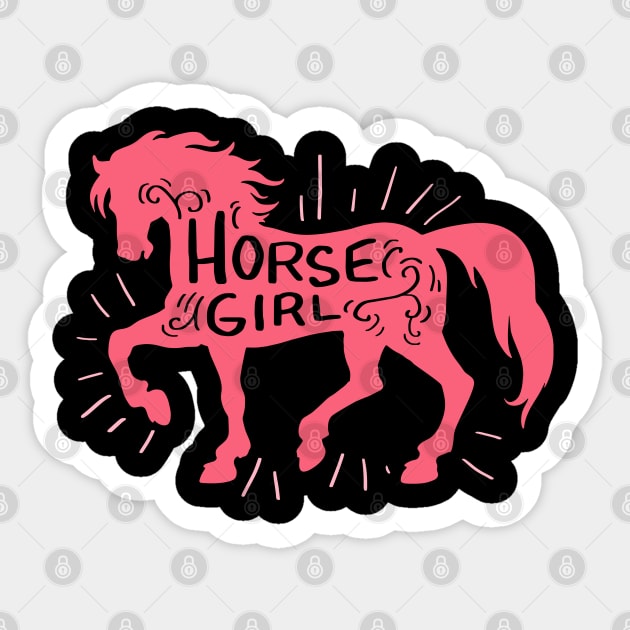 Horse Girl I Love Riding Horses I Gymnastics Sticker by seiuwe